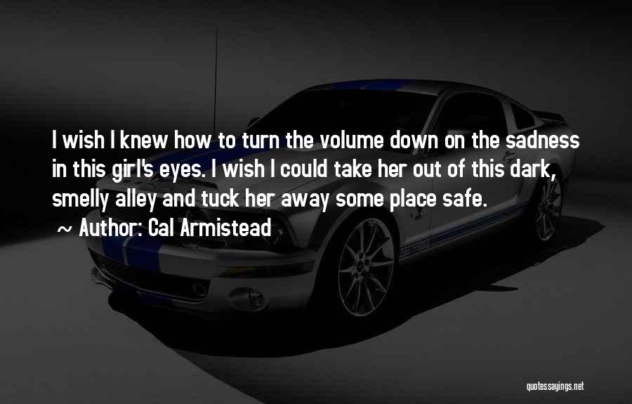 Cal Armistead Quotes: I Wish I Knew How To Turn The Volume Down On The Sadness In This Girl's Eyes. I Wish I