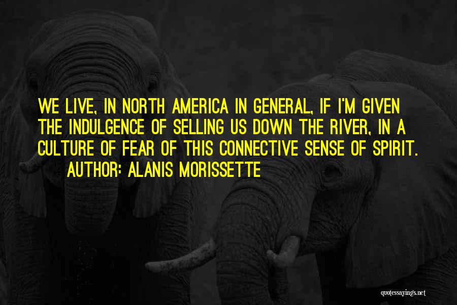 Alanis Morissette Quotes: We Live, In North America In General, If I'm Given The Indulgence Of Selling Us Down The River, In A