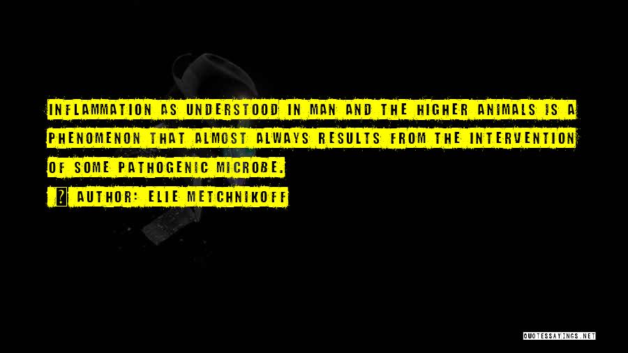 Elie Metchnikoff Quotes: Inflammation As Understood In Man And The Higher Animals Is A Phenomenon That Almost Always Results From The Intervention Of