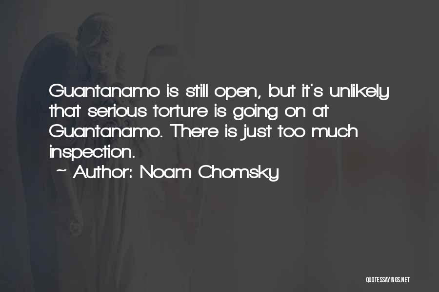 Noam Chomsky Quotes: Guantanamo Is Still Open, But It's Unlikely That Serious Torture Is Going On At Guantanamo. There Is Just Too Much