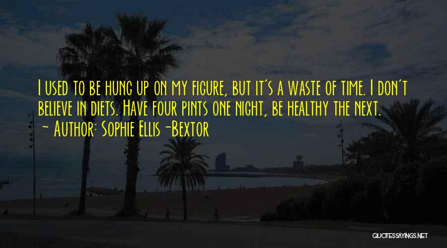 Sophie Ellis-Bextor Quotes: I Used To Be Hung Up On My Figure, But It's A Waste Of Time. I Don't Believe In Diets.