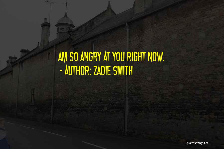 Zadie Smith Quotes: Am So Angry At You Right Now.