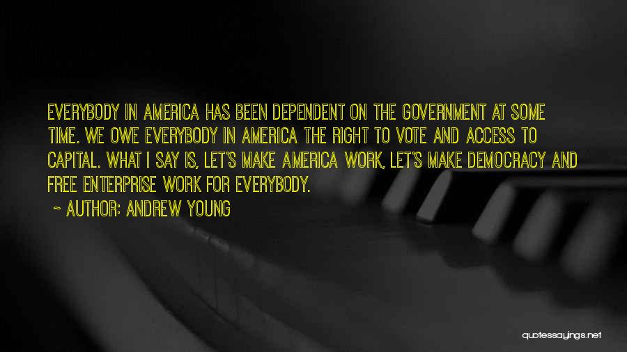 Andrew Young Quotes: Everybody In America Has Been Dependent On The Government At Some Time. We Owe Everybody In America The Right To