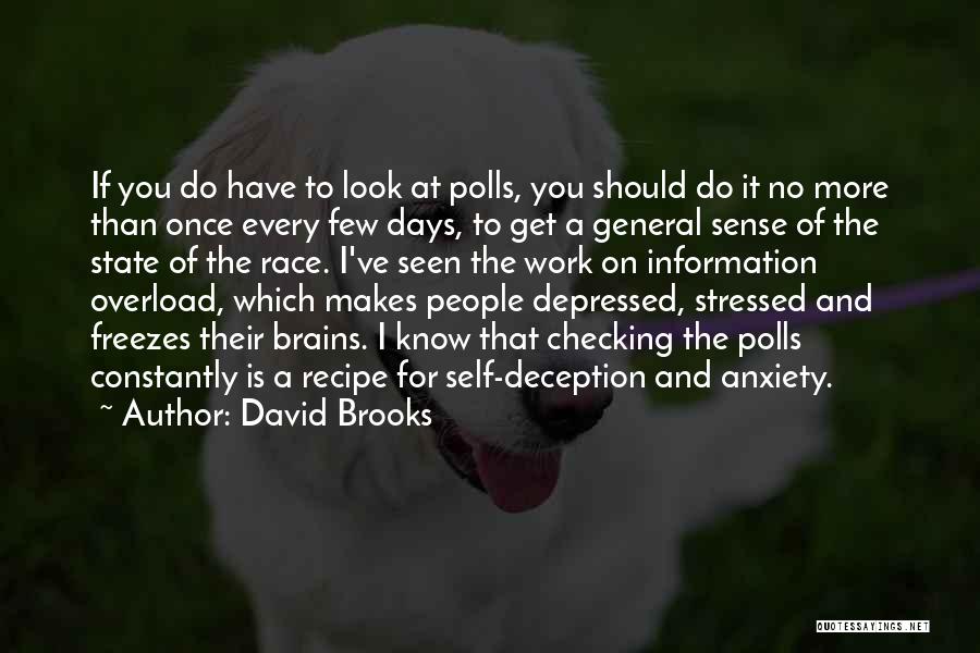 David Brooks Quotes: If You Do Have To Look At Polls, You Should Do It No More Than Once Every Few Days, To