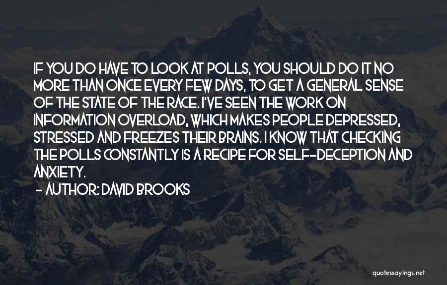 David Brooks Quotes: If You Do Have To Look At Polls, You Should Do It No More Than Once Every Few Days, To