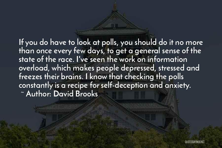 David Brooks Quotes: If You Do Have To Look At Polls, You Should Do It No More Than Once Every Few Days, To