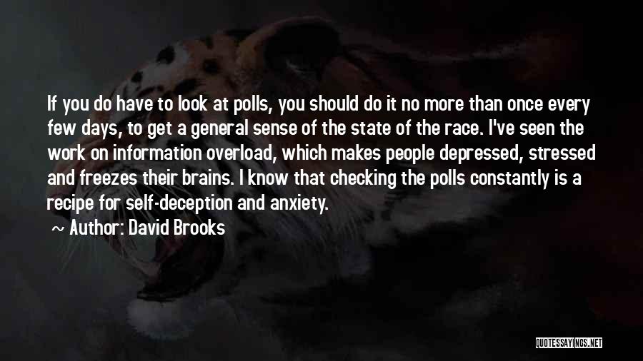 David Brooks Quotes: If You Do Have To Look At Polls, You Should Do It No More Than Once Every Few Days, To