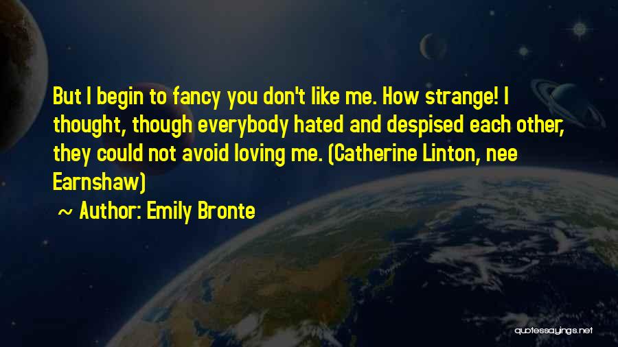 Emily Bronte Quotes: But I Begin To Fancy You Don't Like Me. How Strange! I Thought, Though Everybody Hated And Despised Each Other,