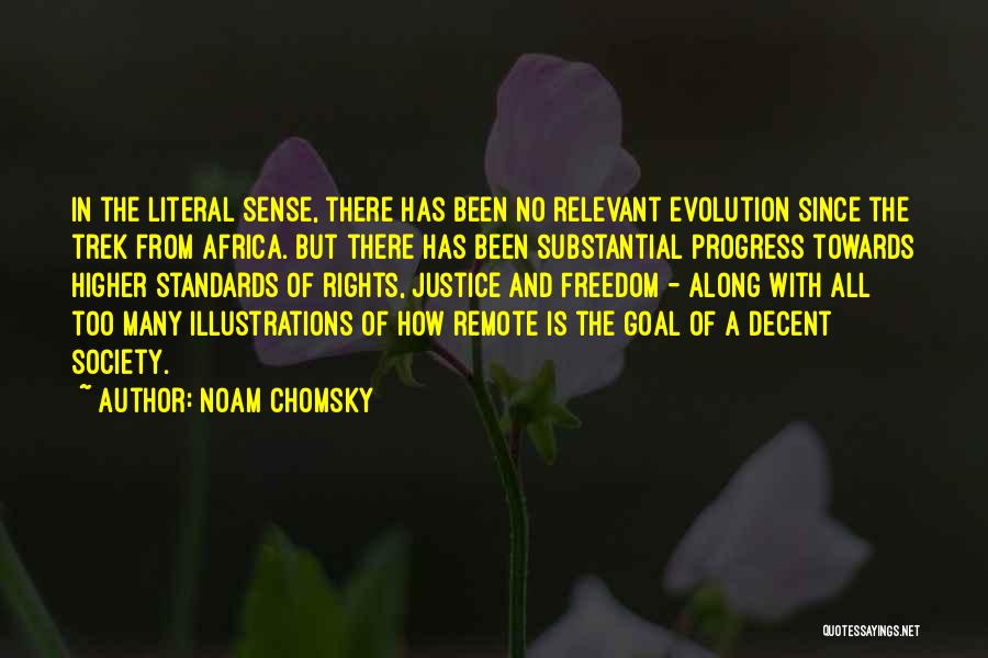 Noam Chomsky Quotes: In The Literal Sense, There Has Been No Relevant Evolution Since The Trek From Africa. But There Has Been Substantial