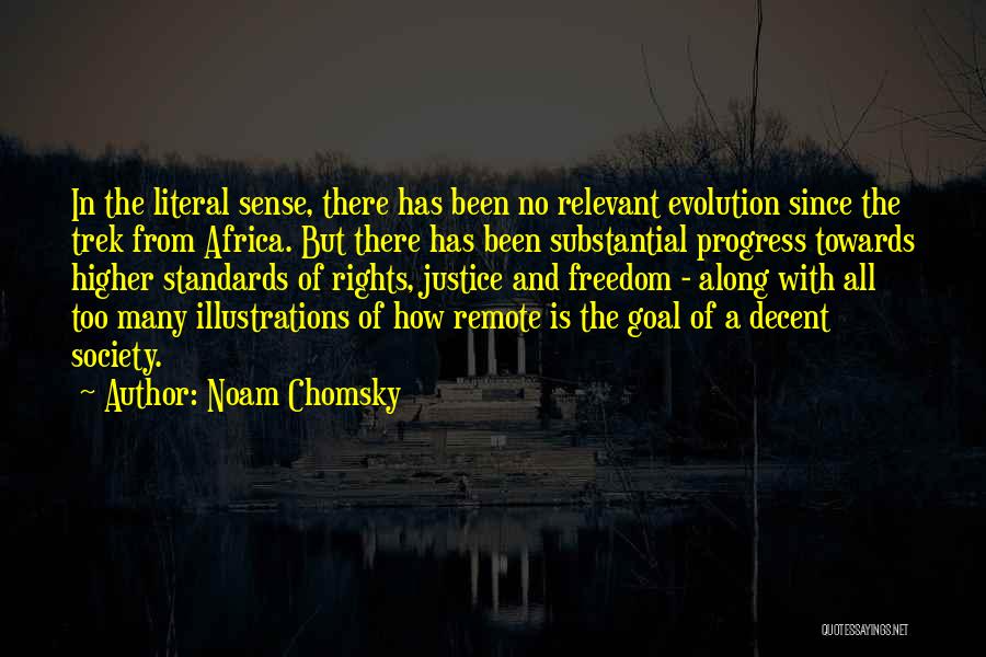 Noam Chomsky Quotes: In The Literal Sense, There Has Been No Relevant Evolution Since The Trek From Africa. But There Has Been Substantial