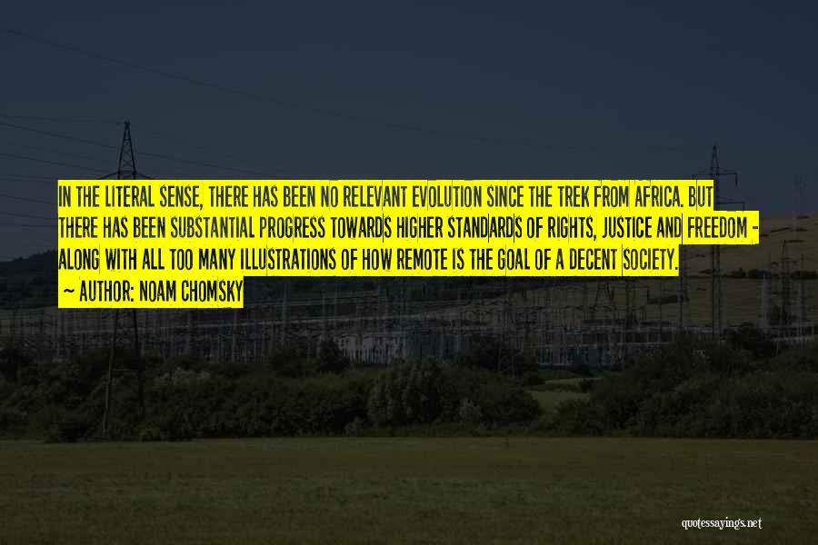 Noam Chomsky Quotes: In The Literal Sense, There Has Been No Relevant Evolution Since The Trek From Africa. But There Has Been Substantial