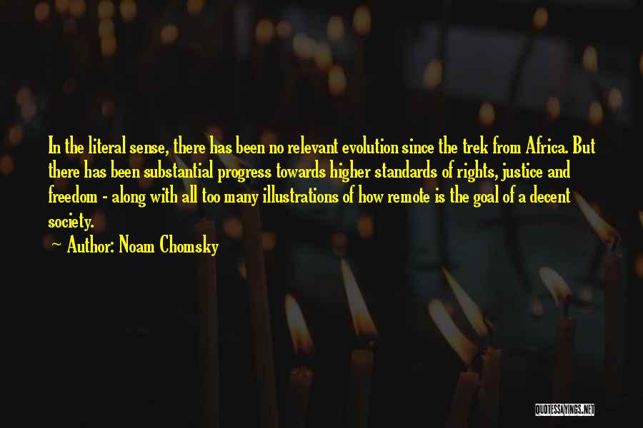 Noam Chomsky Quotes: In The Literal Sense, There Has Been No Relevant Evolution Since The Trek From Africa. But There Has Been Substantial