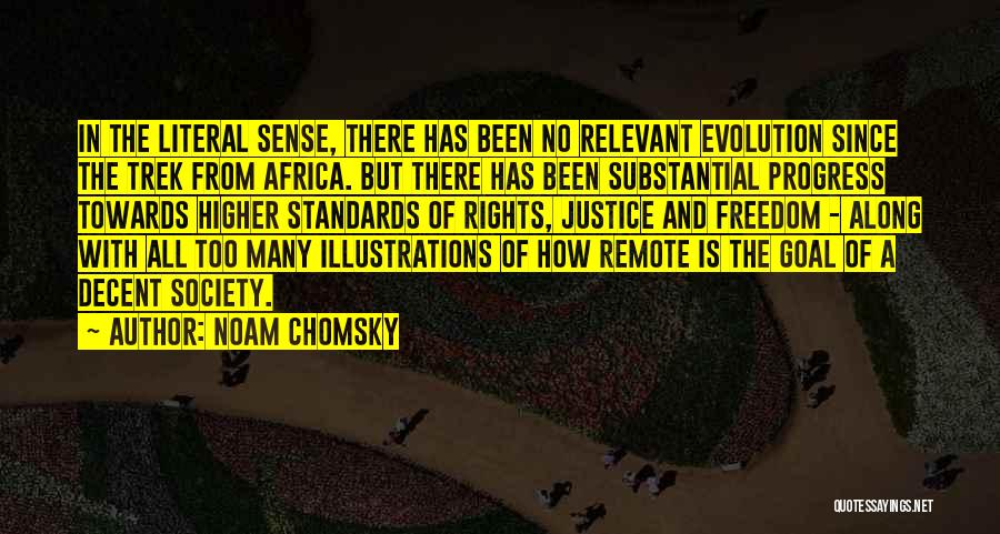 Noam Chomsky Quotes: In The Literal Sense, There Has Been No Relevant Evolution Since The Trek From Africa. But There Has Been Substantial