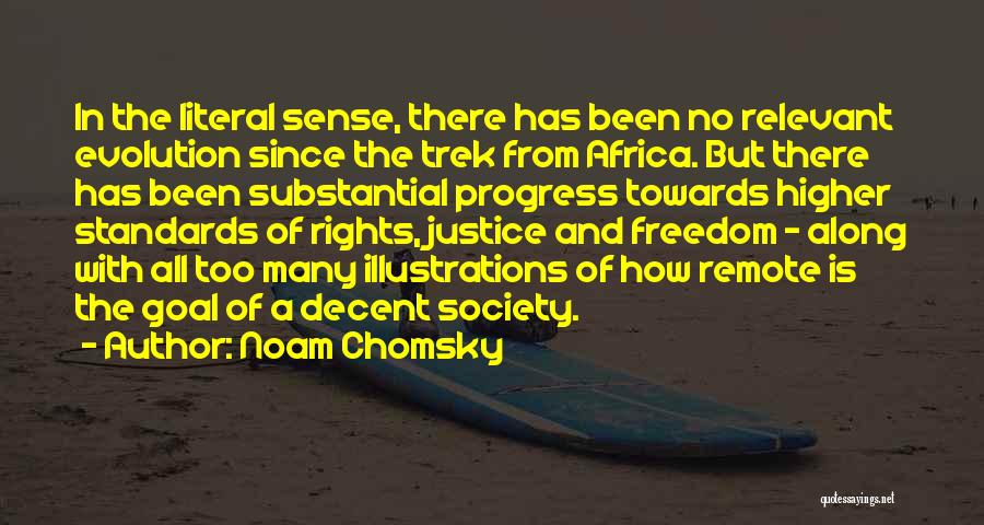 Noam Chomsky Quotes: In The Literal Sense, There Has Been No Relevant Evolution Since The Trek From Africa. But There Has Been Substantial