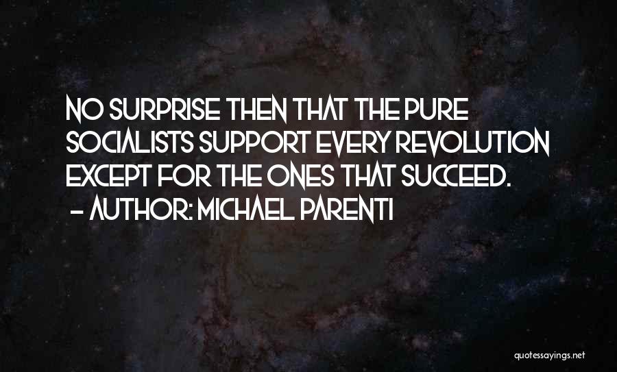 Michael Parenti Quotes: No Surprise Then That The Pure Socialists Support Every Revolution Except For The Ones That Succeed.