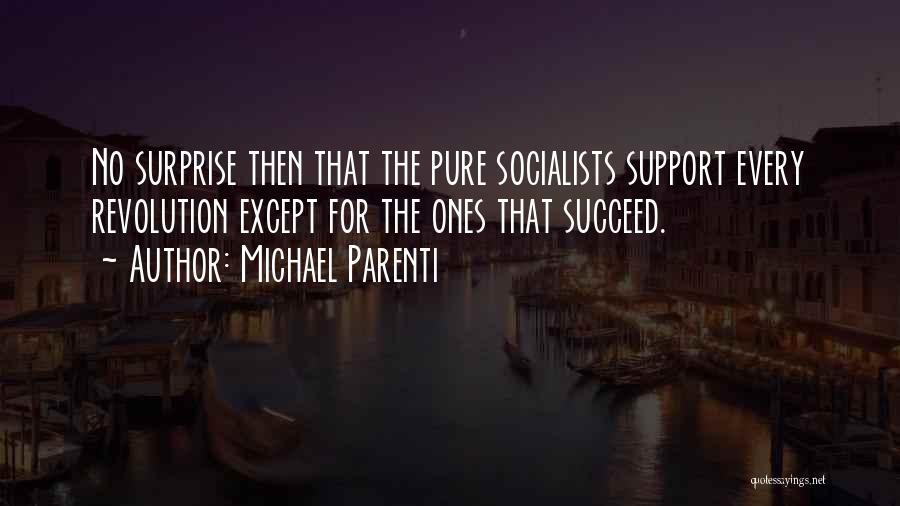 Michael Parenti Quotes: No Surprise Then That The Pure Socialists Support Every Revolution Except For The Ones That Succeed.