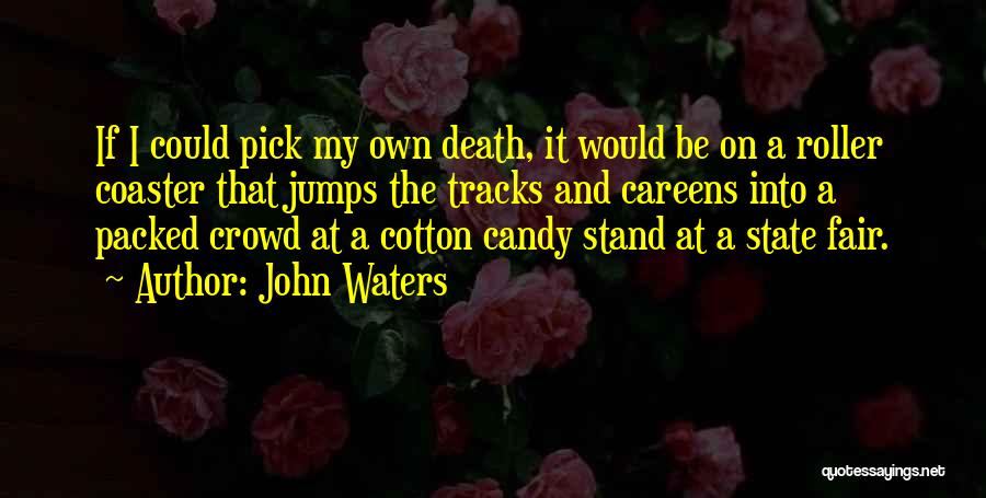 John Waters Quotes: If I Could Pick My Own Death, It Would Be On A Roller Coaster That Jumps The Tracks And Careens