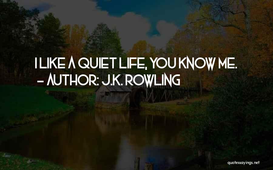 J.K. Rowling Quotes: I Like A Quiet Life, You Know Me.