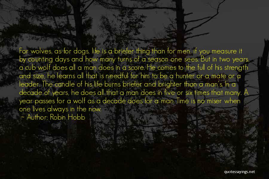 Robin Hobb Quotes: For Wolves, As For Dogs, Life Is A Briefer Thing Than For Men, If You Measure It By Counting Days