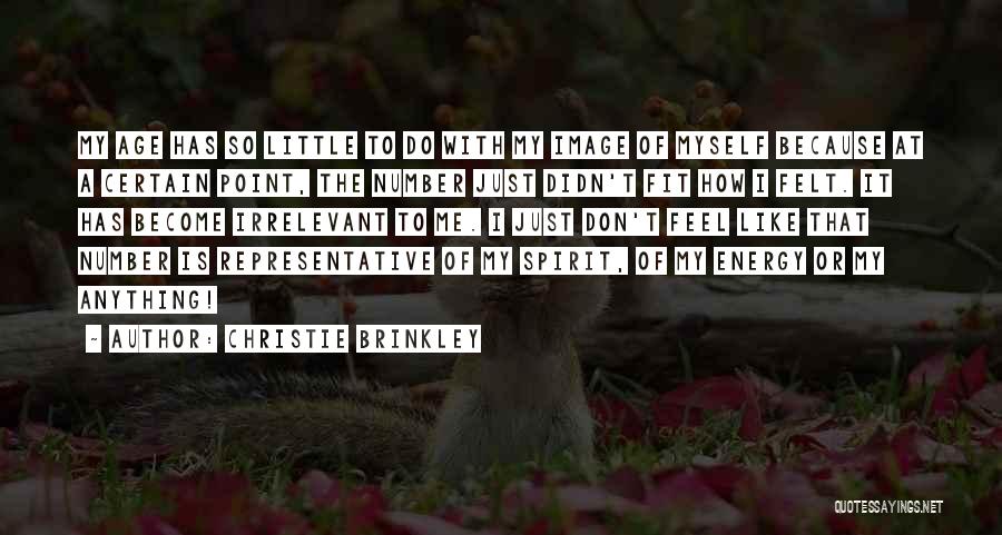 Christie Brinkley Quotes: My Age Has So Little To Do With My Image Of Myself Because At A Certain Point, The Number Just