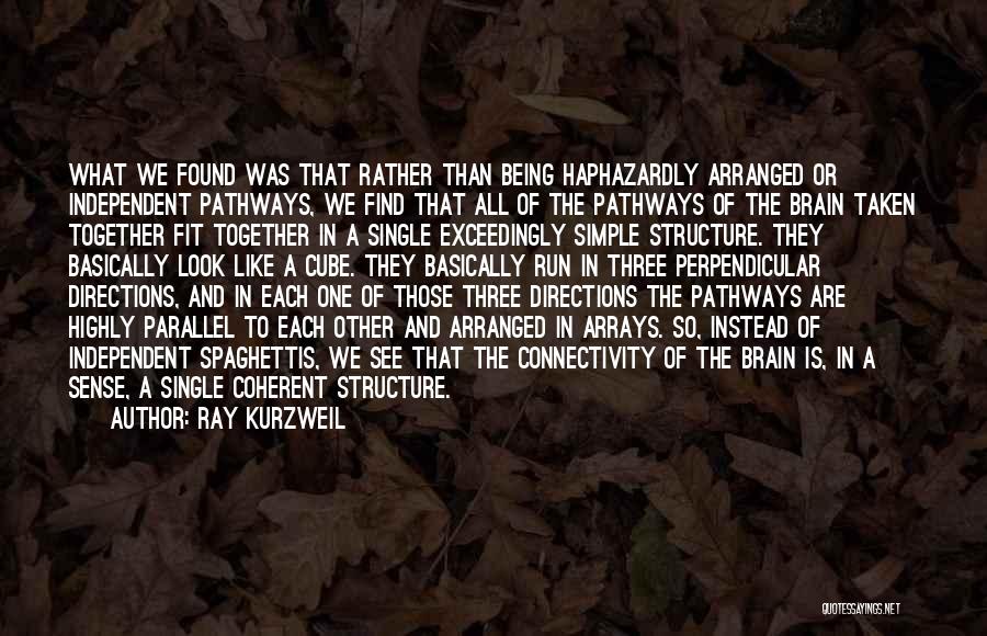 Ray Kurzweil Quotes: What We Found Was That Rather Than Being Haphazardly Arranged Or Independent Pathways, We Find That All Of The Pathways