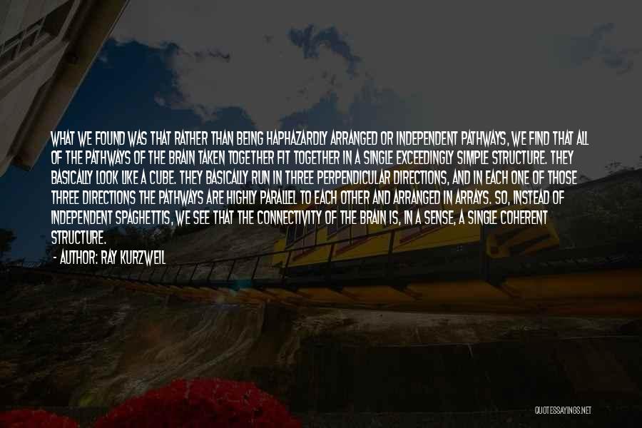 Ray Kurzweil Quotes: What We Found Was That Rather Than Being Haphazardly Arranged Or Independent Pathways, We Find That All Of The Pathways