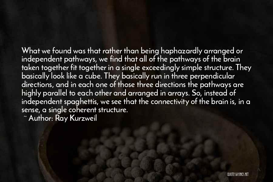 Ray Kurzweil Quotes: What We Found Was That Rather Than Being Haphazardly Arranged Or Independent Pathways, We Find That All Of The Pathways