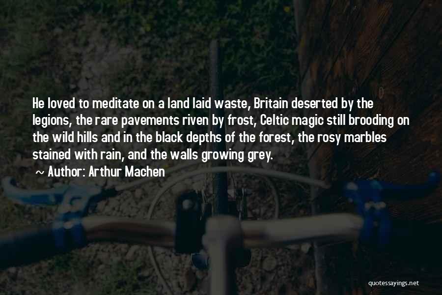 Arthur Machen Quotes: He Loved To Meditate On A Land Laid Waste, Britain Deserted By The Legions, The Rare Pavements Riven By Frost,