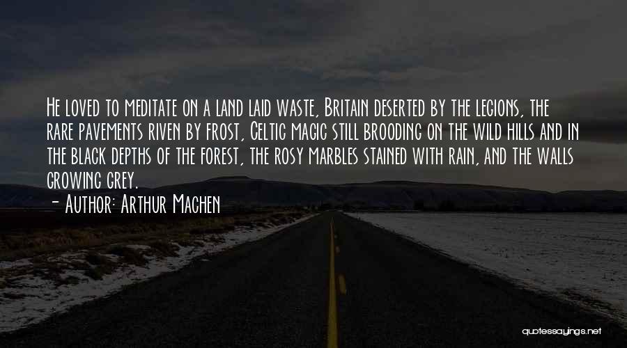 Arthur Machen Quotes: He Loved To Meditate On A Land Laid Waste, Britain Deserted By The Legions, The Rare Pavements Riven By Frost,