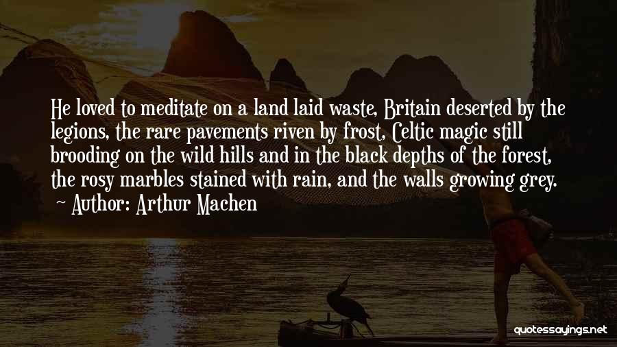 Arthur Machen Quotes: He Loved To Meditate On A Land Laid Waste, Britain Deserted By The Legions, The Rare Pavements Riven By Frost,