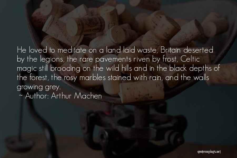 Arthur Machen Quotes: He Loved To Meditate On A Land Laid Waste, Britain Deserted By The Legions, The Rare Pavements Riven By Frost,