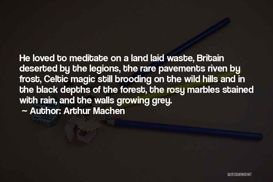 Arthur Machen Quotes: He Loved To Meditate On A Land Laid Waste, Britain Deserted By The Legions, The Rare Pavements Riven By Frost,