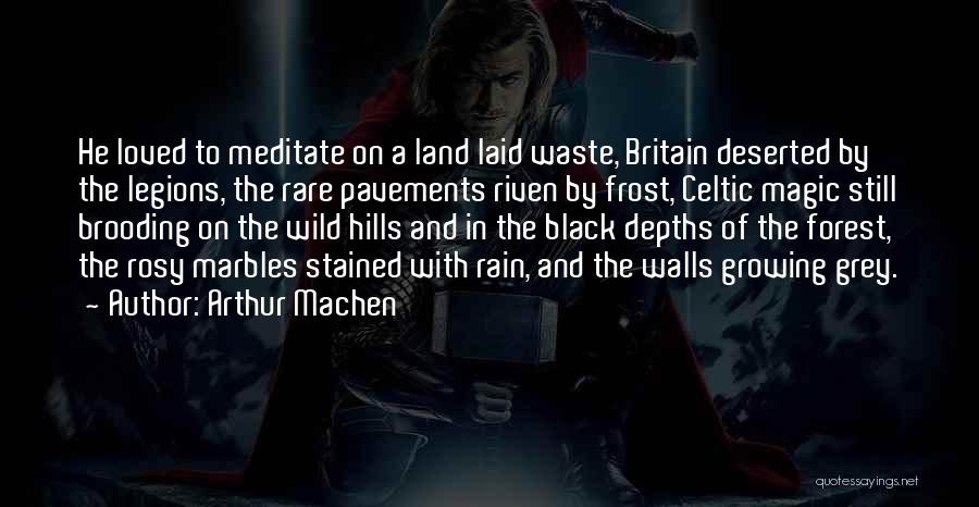 Arthur Machen Quotes: He Loved To Meditate On A Land Laid Waste, Britain Deserted By The Legions, The Rare Pavements Riven By Frost,