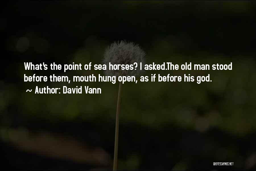 David Vann Quotes: What's The Point Of Sea Horses? I Asked.the Old Man Stood Before Them, Mouth Hung Open, As If Before His