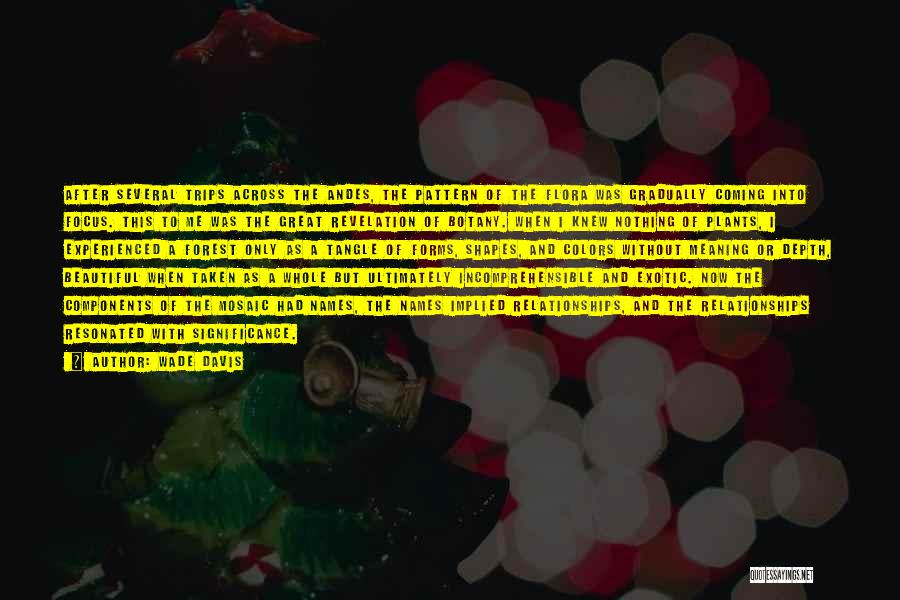 Wade Davis Quotes: After Several Trips Across The Andes, The Pattern Of The Flora Was Gradually Coming Into Focus. This To Me Was
