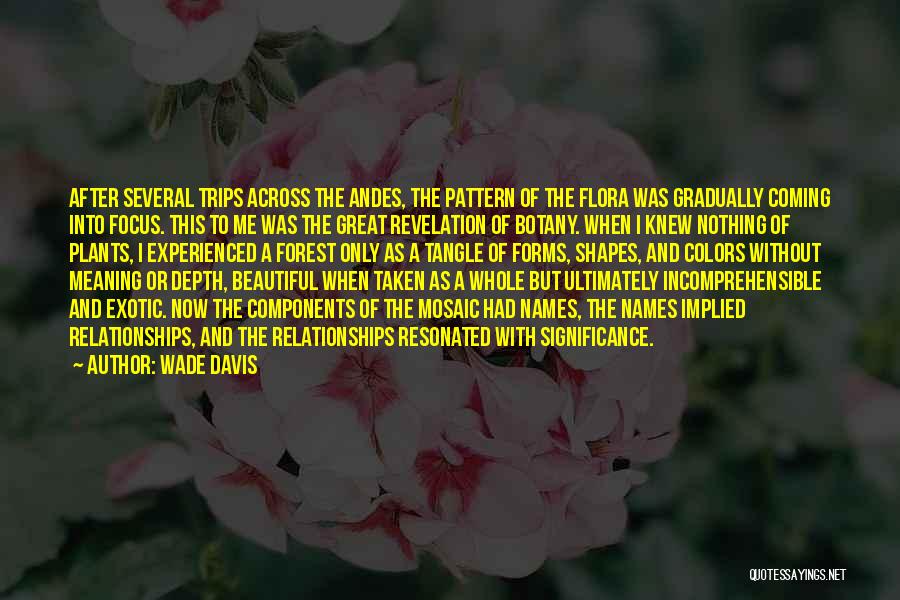 Wade Davis Quotes: After Several Trips Across The Andes, The Pattern Of The Flora Was Gradually Coming Into Focus. This To Me Was