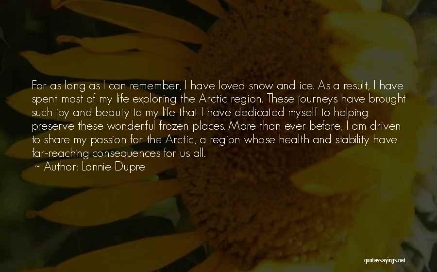 Lonnie Dupre Quotes: For As Long As I Can Remember, I Have Loved Snow And Ice. As A Result, I Have Spent Most