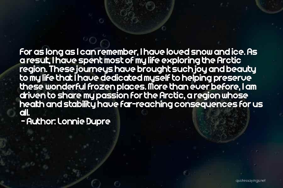 Lonnie Dupre Quotes: For As Long As I Can Remember, I Have Loved Snow And Ice. As A Result, I Have Spent Most