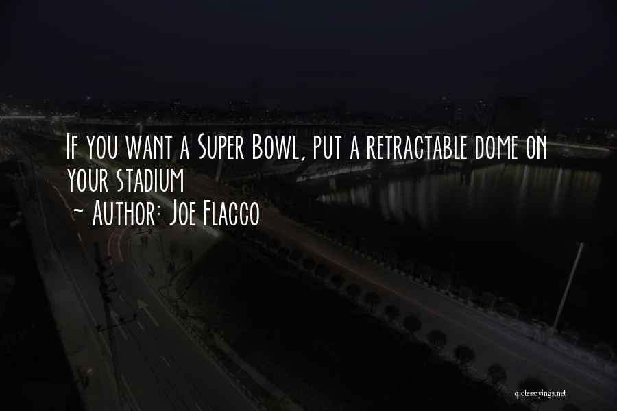 Joe Flacco Quotes: If You Want A Super Bowl, Put A Retractable Dome On Your Stadium