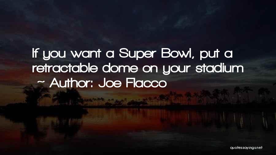 Joe Flacco Quotes: If You Want A Super Bowl, Put A Retractable Dome On Your Stadium