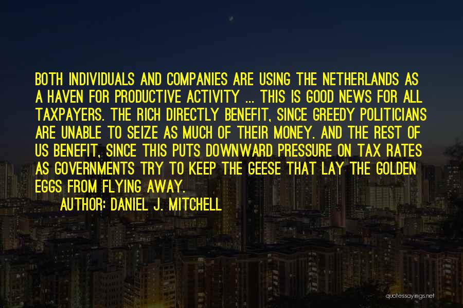 Daniel J. Mitchell Quotes: Both Individuals And Companies Are Using The Netherlands As A Haven For Productive Activity ... This Is Good News For