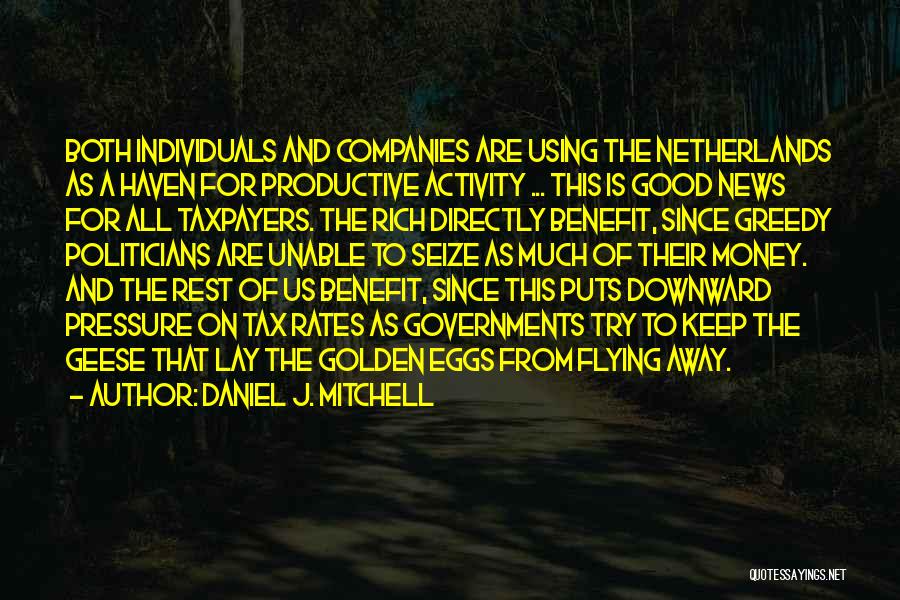 Daniel J. Mitchell Quotes: Both Individuals And Companies Are Using The Netherlands As A Haven For Productive Activity ... This Is Good News For