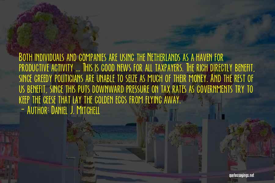 Daniel J. Mitchell Quotes: Both Individuals And Companies Are Using The Netherlands As A Haven For Productive Activity ... This Is Good News For