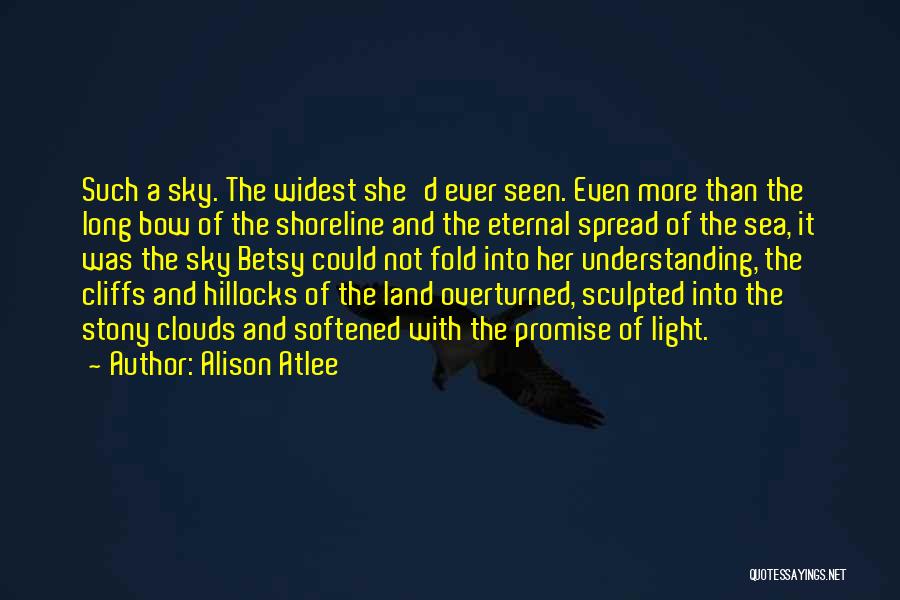 Alison Atlee Quotes: Such A Sky. The Widest She'd Ever Seen. Even More Than The Long Bow Of The Shoreline And The Eternal