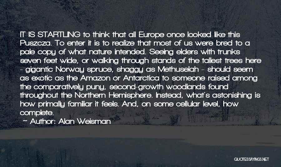 Alan Weisman Quotes: It Is Startling To Think That All Europe Once Looked Like This Puszcza. To Enter It Is To Realize That