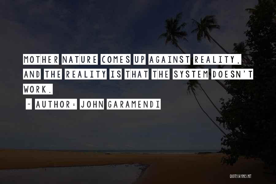 John Garamendi Quotes: Mother Nature Comes Up Against Reality, And The Reality Is That The System Doesn't Work.