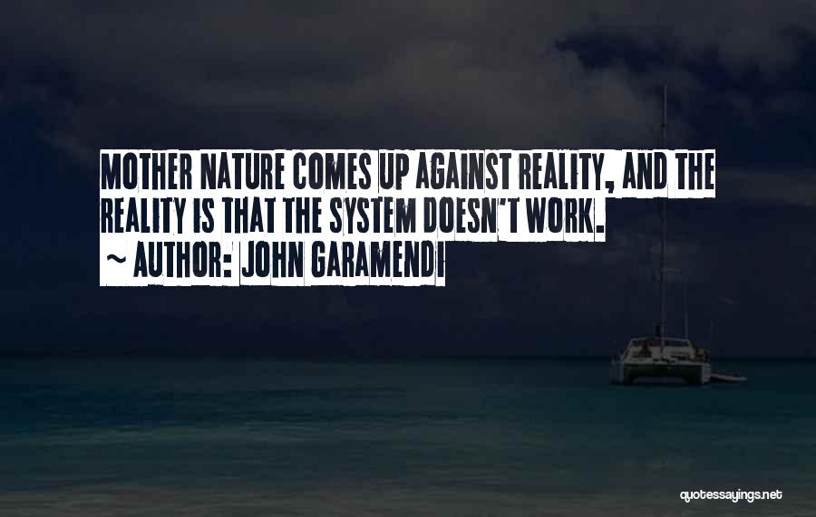 John Garamendi Quotes: Mother Nature Comes Up Against Reality, And The Reality Is That The System Doesn't Work.