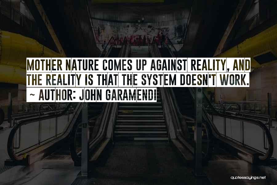 John Garamendi Quotes: Mother Nature Comes Up Against Reality, And The Reality Is That The System Doesn't Work.