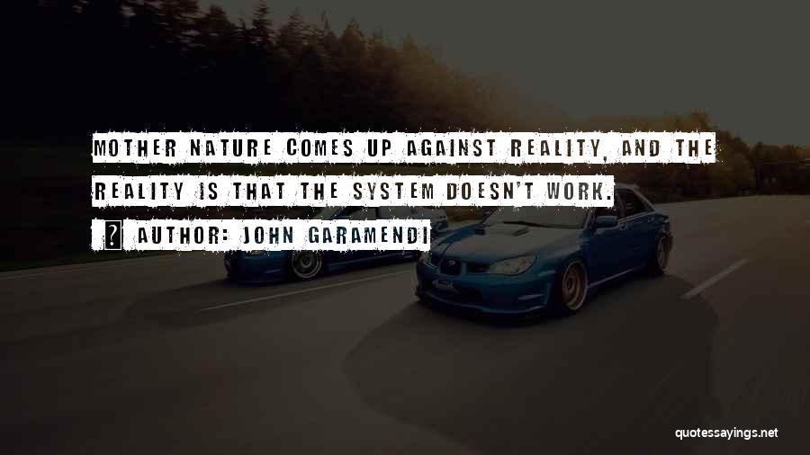 John Garamendi Quotes: Mother Nature Comes Up Against Reality, And The Reality Is That The System Doesn't Work.