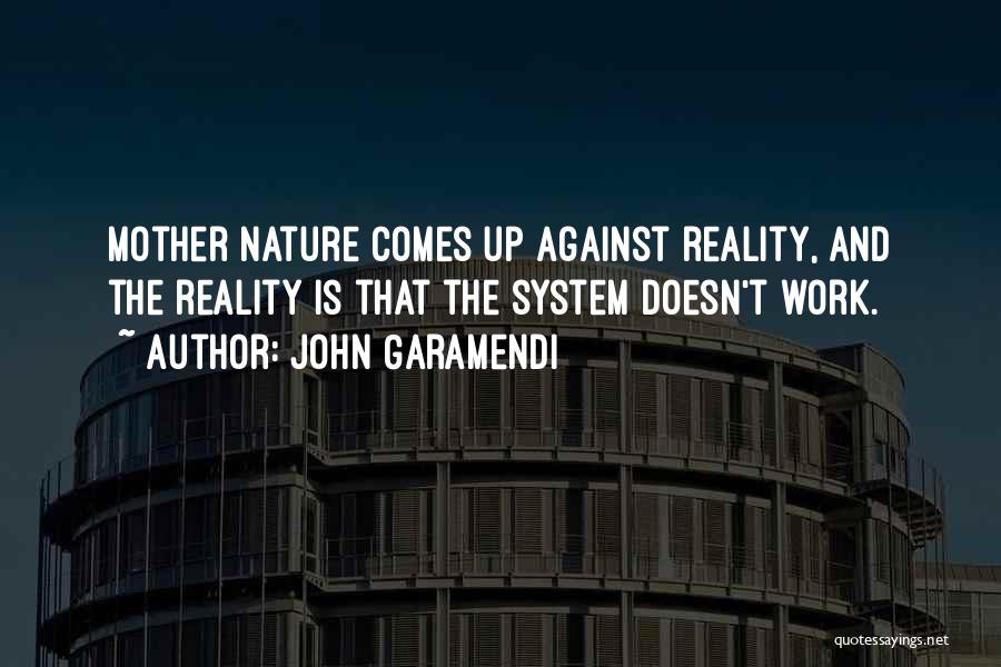 John Garamendi Quotes: Mother Nature Comes Up Against Reality, And The Reality Is That The System Doesn't Work.